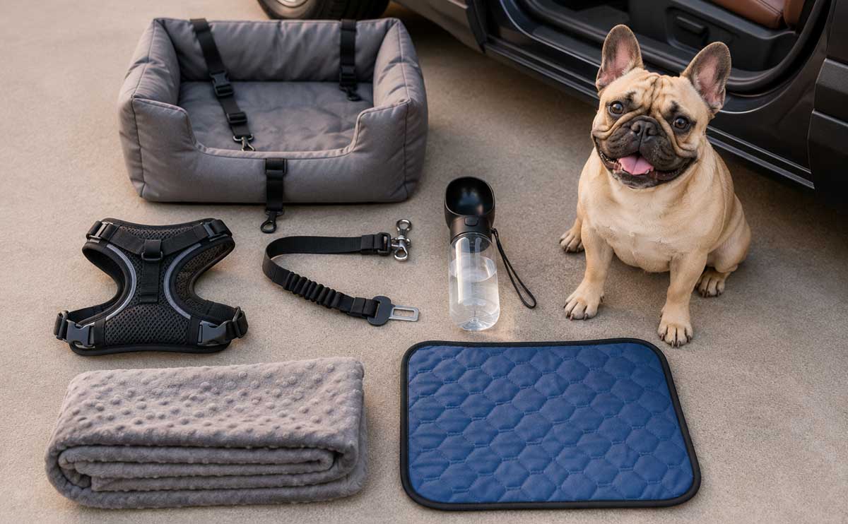 French Bulldog Car Seat Belt and Safety Travel Gear