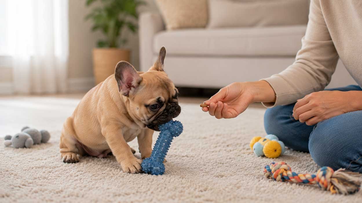 French Bulldog Puppy Biting