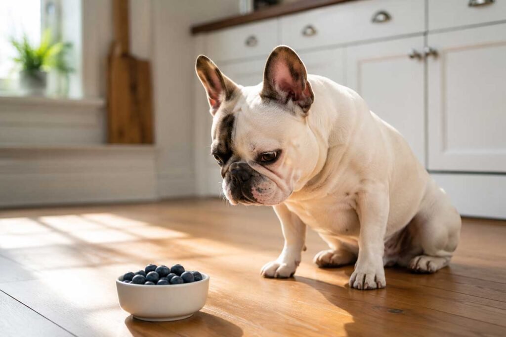 Can French Bulldogs eat frozen blueberries?